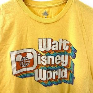 Walt Disney World Disney Parks Women’s T-Shirt Retro Vintage Style Yellow